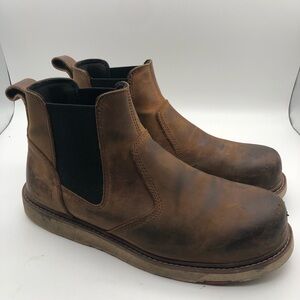 Brunt The Ohman Men's SZ 13 Rugged Brown Leather Ankle Work Steel Toe Boots